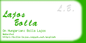 lajos bolla business card